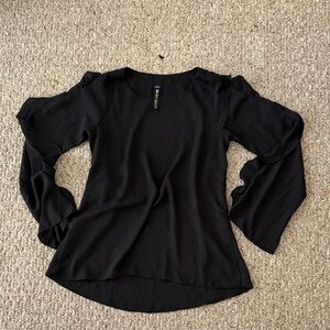 Design Lab Lord & Taylor Elegant Black Blouse